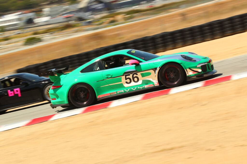 SP Motorsports' Arrive and Drive GT3 Zooming by at laguna seca raceway park